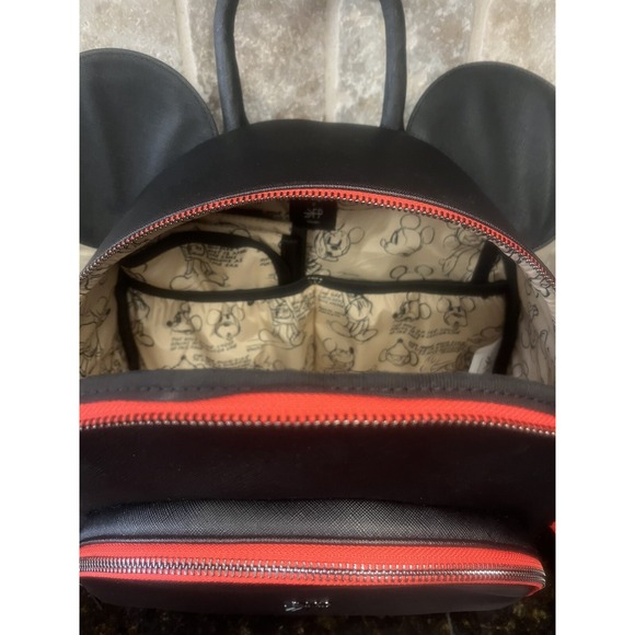 Disney World Mickey Mouse Freshly Picked Anaheim Backpack Black Diaper Bag Park - Picture 4 of 5
